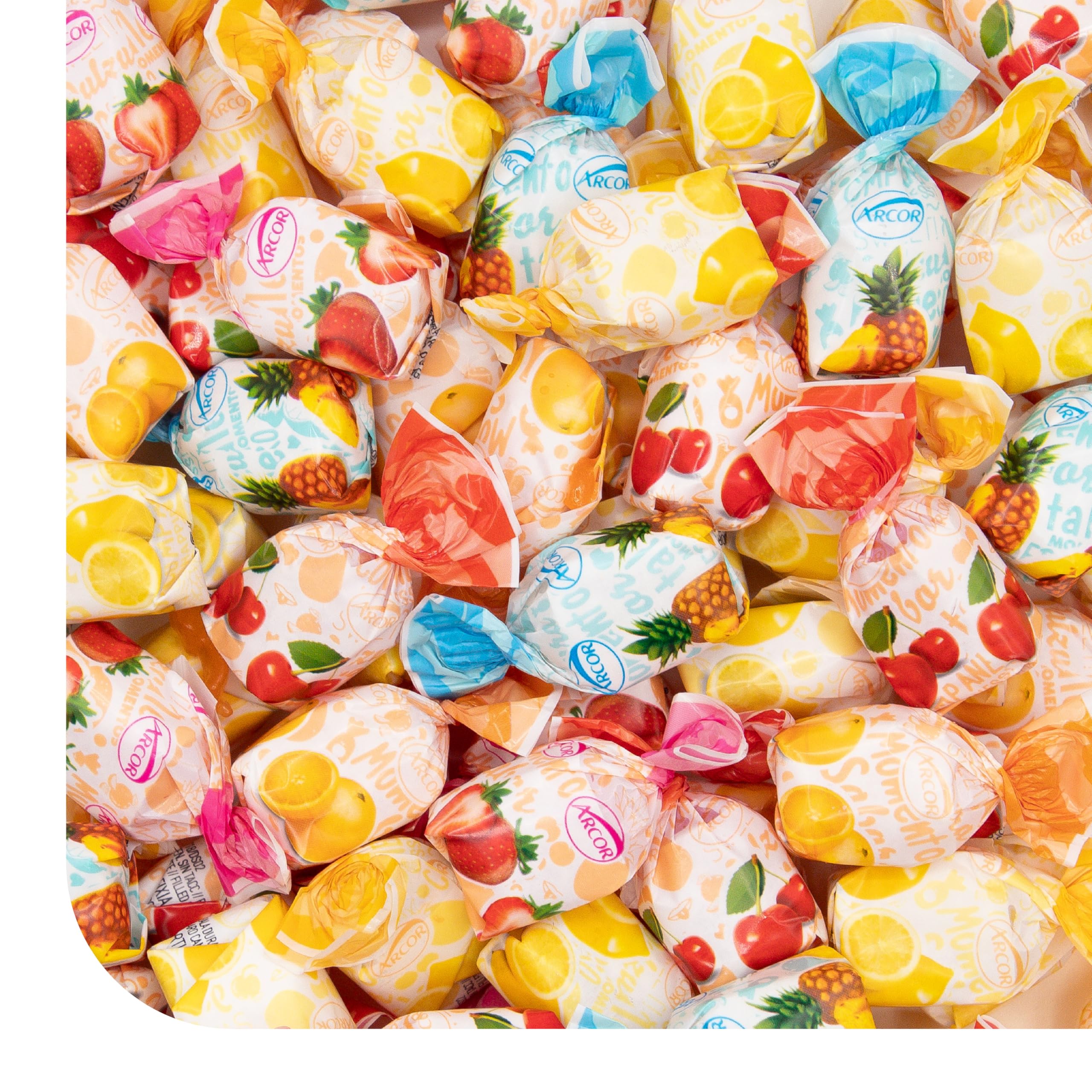 Fruit Filled Hard Candy - 2 Pound Bulk Pack (About 150 Count) - Assorted Flavors Bon Bons