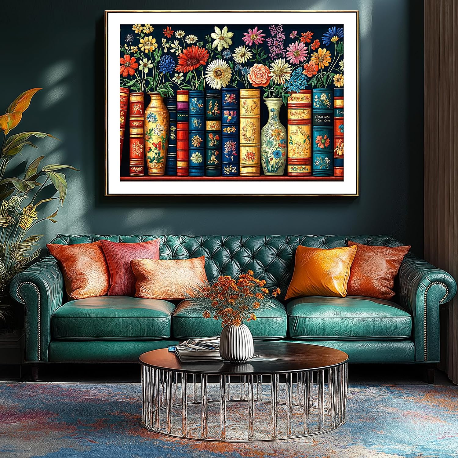 MINIWAN 1000 Piece Jigsaw Puzzle for Adults，Wildflowers Books Puzzle image 4