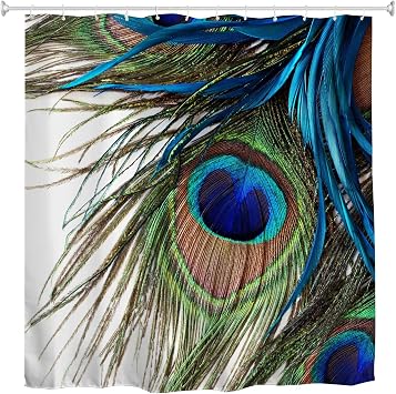 Shower Curtain,Peacock Feather Shower Curtains for Bathroom Decor,72x72
