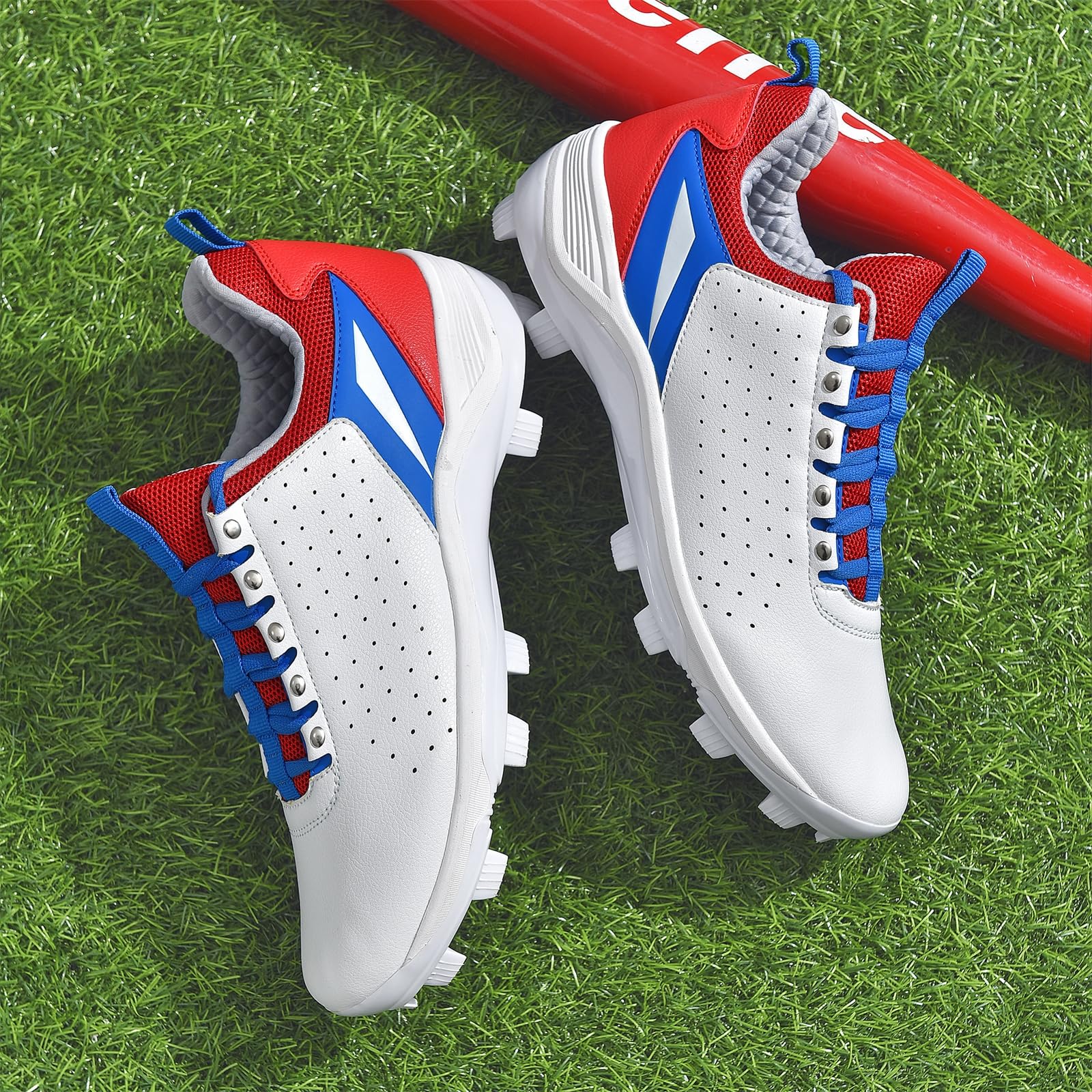 Herren Feldhockeyschuhe Gummisohle Atmungsaktive Baseballschuhe Ohne Spikes rutschfest Für Rasen Und Feld