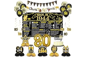 1944 Birthday Decoration Kit: 27-Piece Timeless Masterpiece