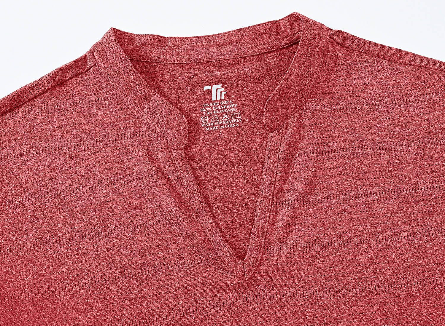 Gopune Women's V Neck Golf Polo Shirts Collarless Short Sleeve Lightweight Quick Dry Tennis Running T-Shirts - Image 4