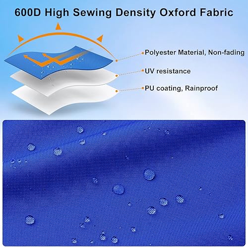 Miniatura 2 de Cubierta de lancha de grado marino 600D resistente, cubierta impermeable para lancha remolcable de 14 a 16 pies, anti-UV y resistente al viento,