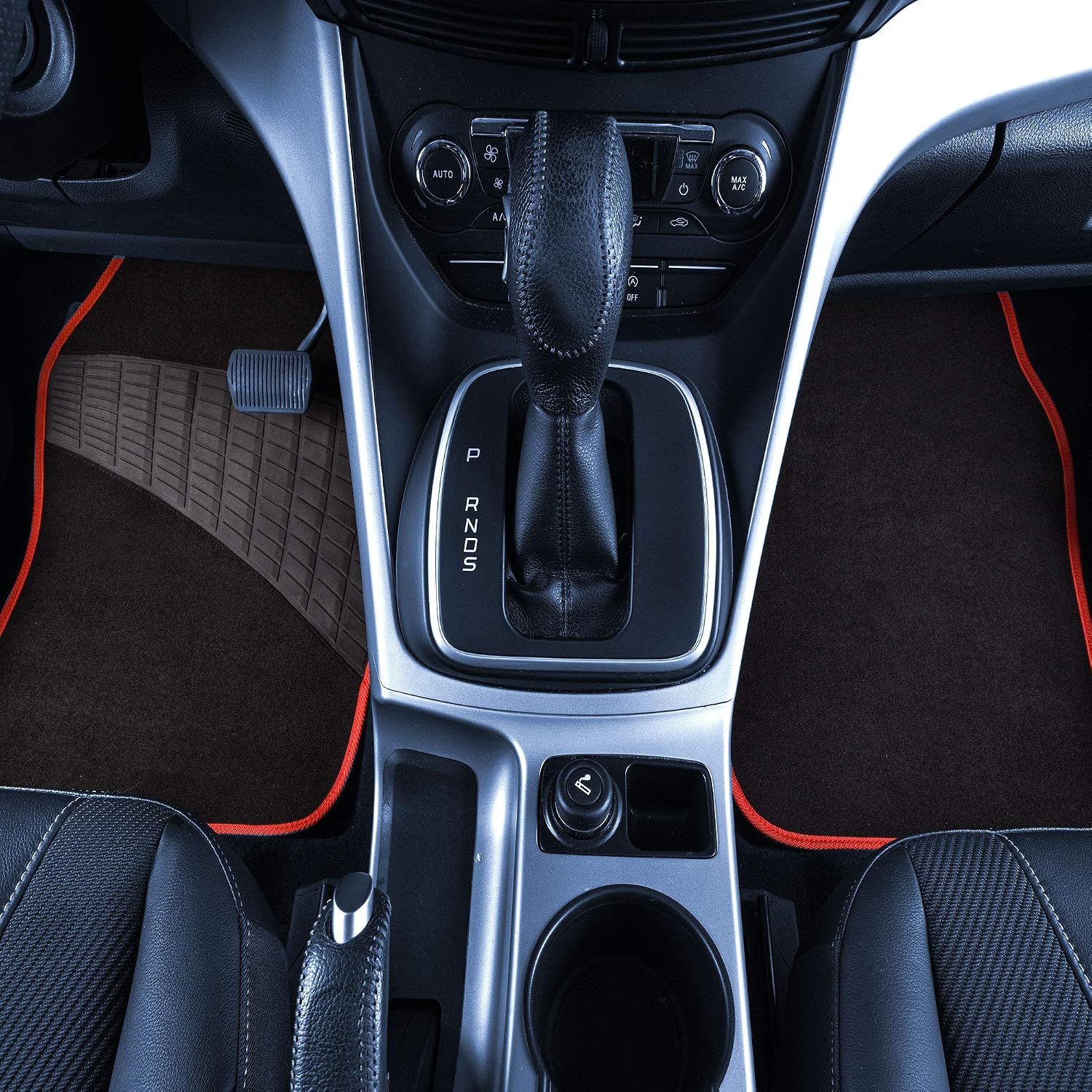 FH Group Car Floor Mats - Carpet Floor Mats for Cars, Universal Fit Automotive Floor Mats, All Purpose Car Floor Mats, Carpet Protector Mat for Most Sedan, SUV, Truck Floor Mats Red