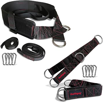 THEFITGUY Belt for Pulling & Cable Attachments Gym Straps Bundle