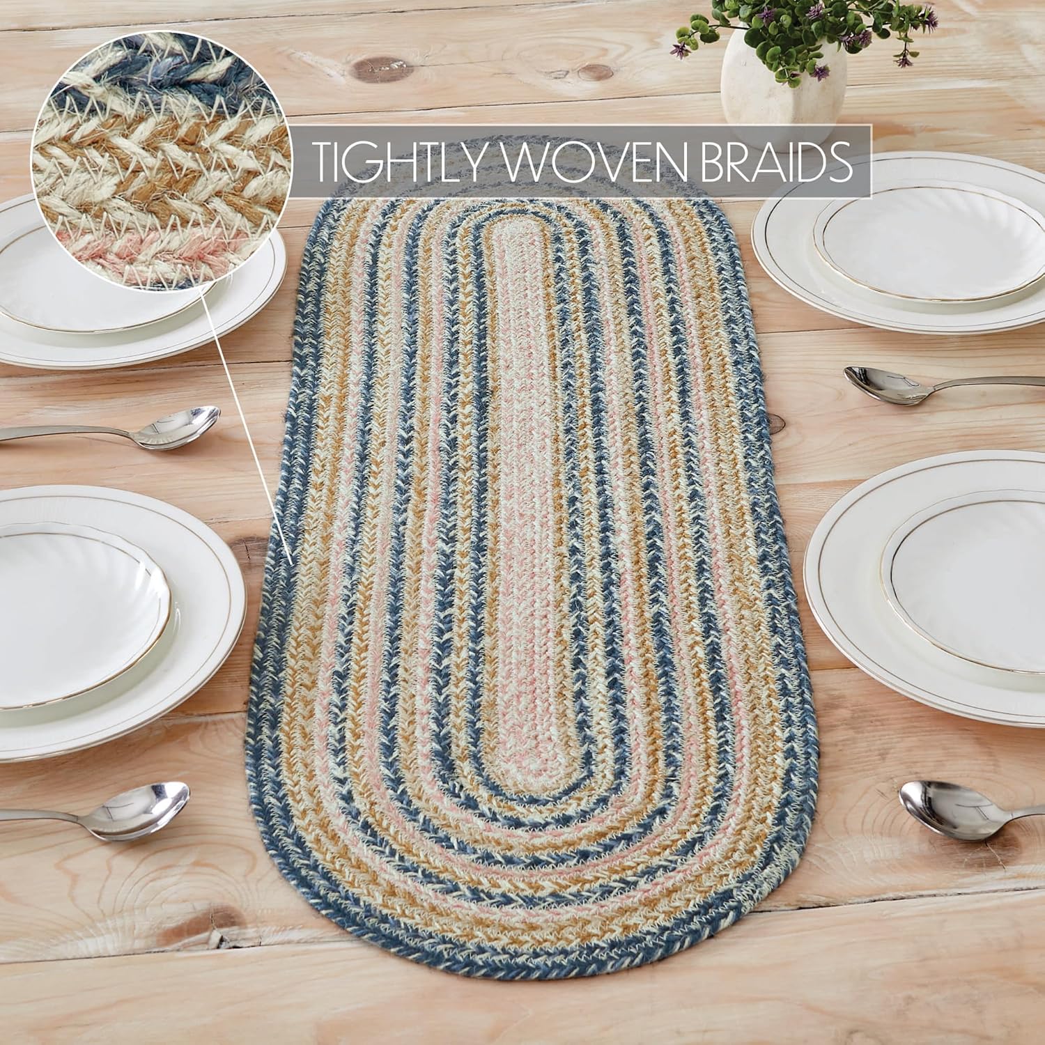 Kaila Jute Oval Runner 12x36