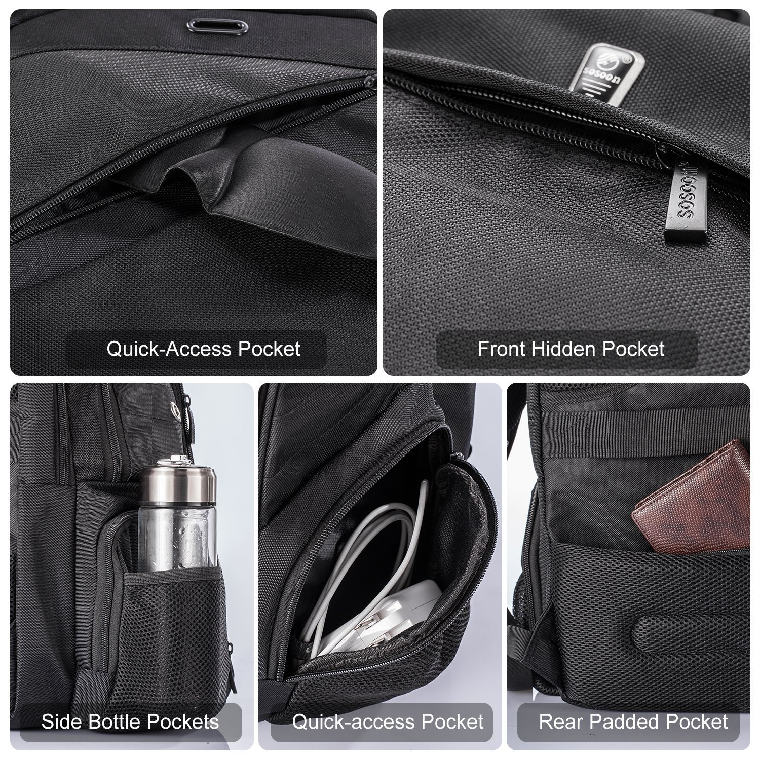 backpack.with usb laptop Bruno Cavalli Laptop Backpack with USB Charging Port Fit 15.6 inch Notebook