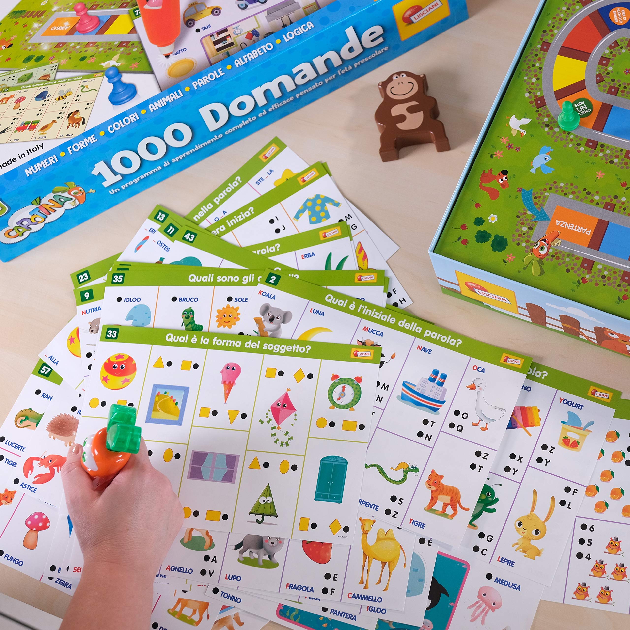 Liscianigiochi Lsi Carotina Penna Parl.1000 Domand 49363, Multicolore, 38.8 x 28.5 x 5.7 cm 700 grammi