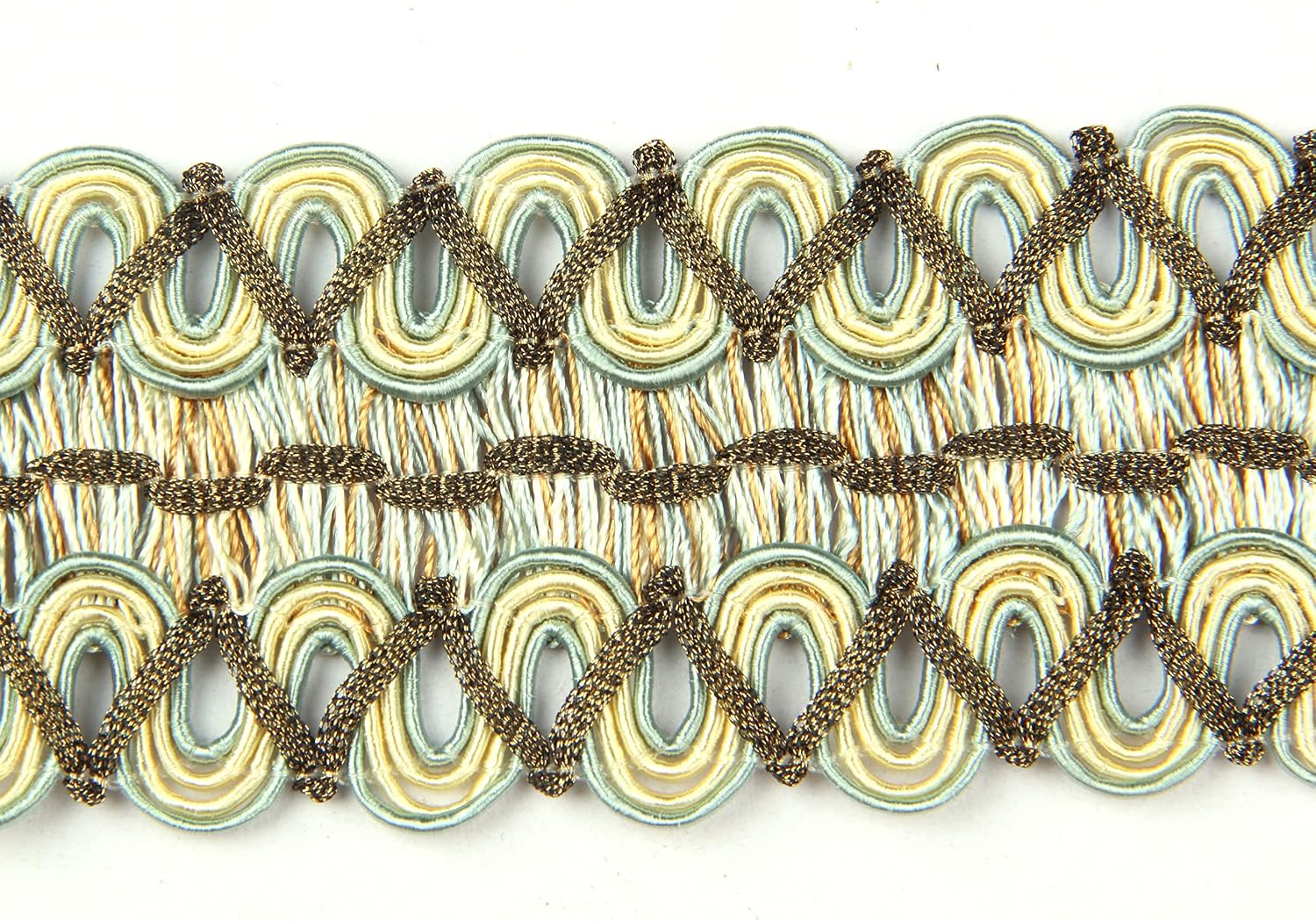 BEL AVENIR Braid Trim 2 inch 6.8 Yards Boho Style Woven Fabric Trim Handmade Polyester Sewing Wide DIY Crafts for Home Decorative(Orange)
