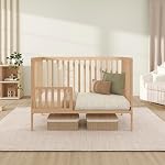 Dream On Me Synergy 5-in-1 Convertible Crib in Barnwood Natural, Greenguard Gold Certified, BSA Certified, 3 Mattress Height Settings, Classic Nursery Furniture