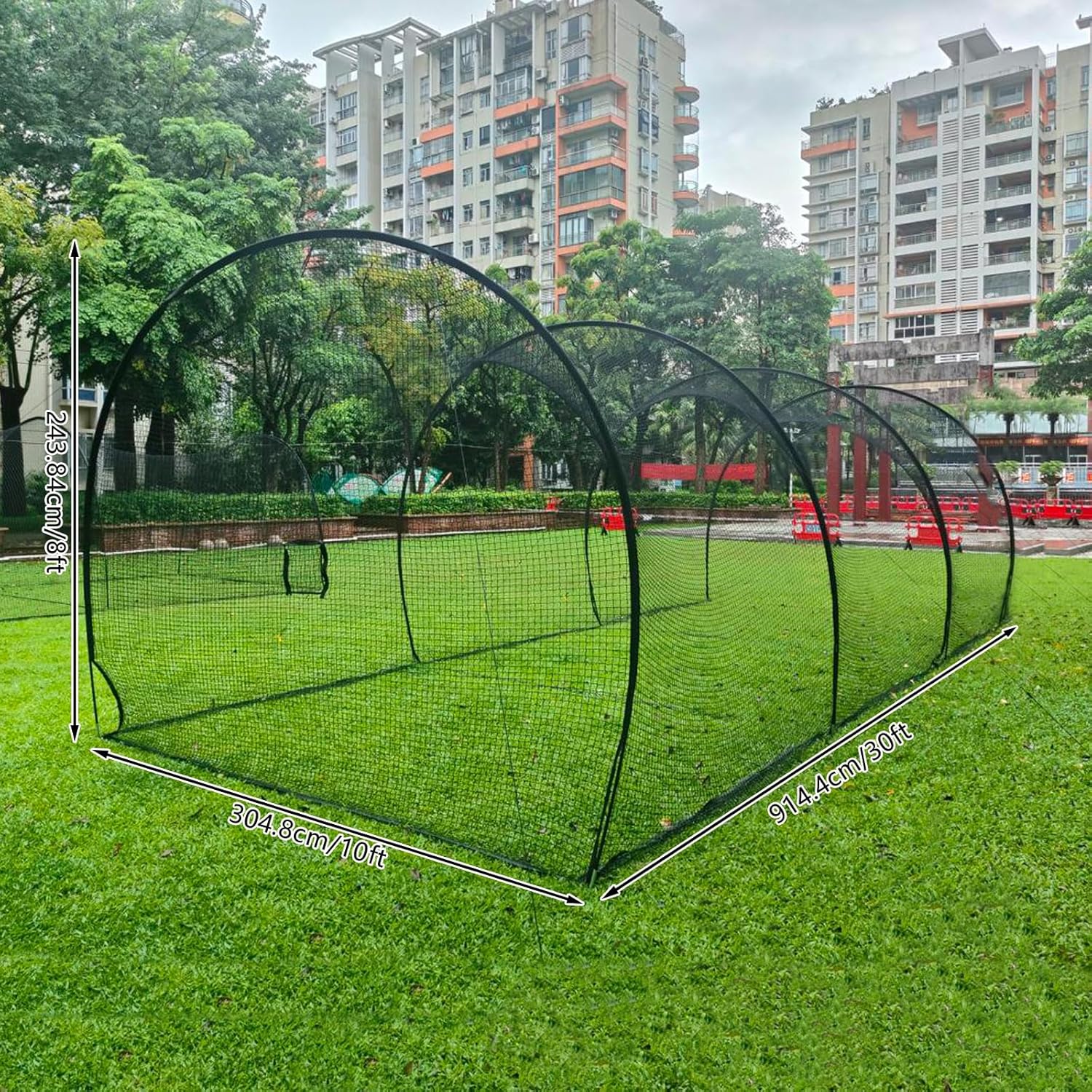 30x10x8ft Portable Baseball & Softball Net for Hitting and Pitching, Batting Cage Net for Outdoor Trainin, Golf Softball Baseball Nets with Frame and Net