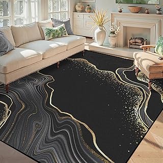 5' x 7' Marble Rug Modern Abstract Area Rugs for Kids Women Men Girls Li...