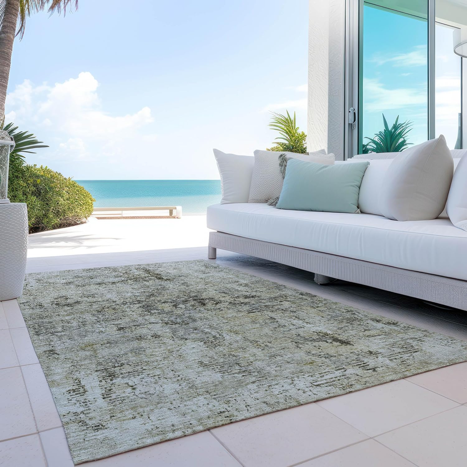 Addison Rugs Chantille ACN644 Taupe 3' x 5' Indoor Outdoor Area Rug, Easy Clean, Machine Washable, Non Shedding, Bedroom, Living Room, Dining Room, Kitchen, Patio Rug