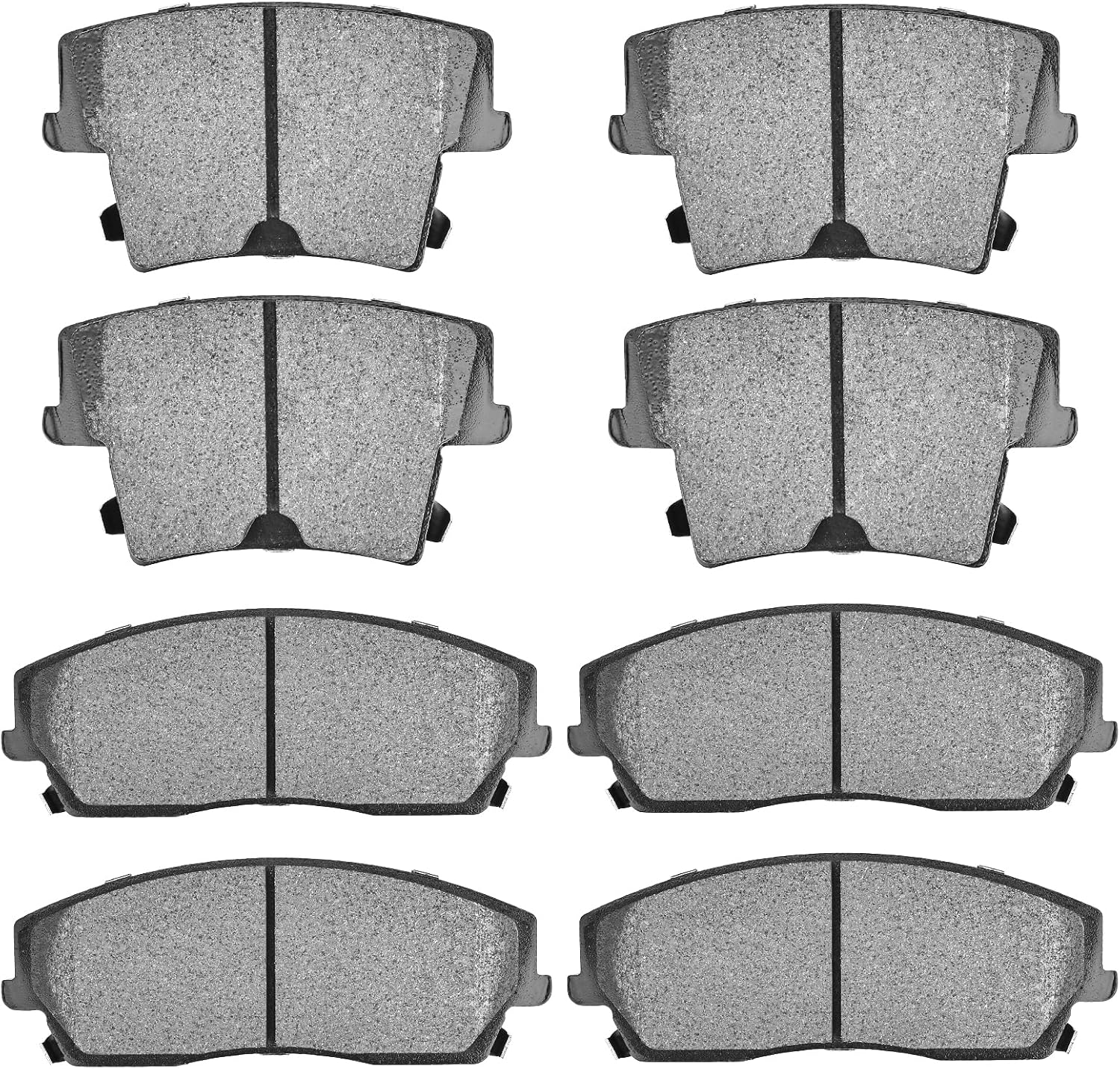 JLEO D1056 D1057 Ceramic Brake Pads Front Rear Driver and Passenger Side for 2009-2018 Dodge Challenger 3.6L,2006-2017 Charger 2.7L,2005-2008 Magnum 3.5L,for 2005-2020 Chrysler 300 5.7L 6.1L 8pcs