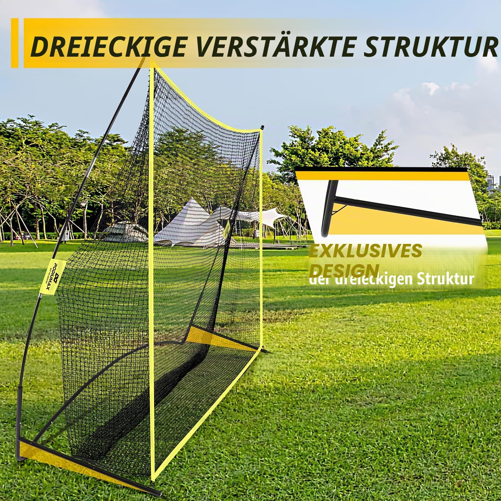 PodiuMax Golfschlägernetz, 3 x 2,1 m, Driving Range für Garten und Innenbereich, auch geeignet für Fußball, Baseball, Softball-Übung