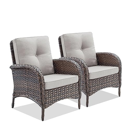 Belord Patio Club Chair Wicker Chairs - Outdoor High Back
