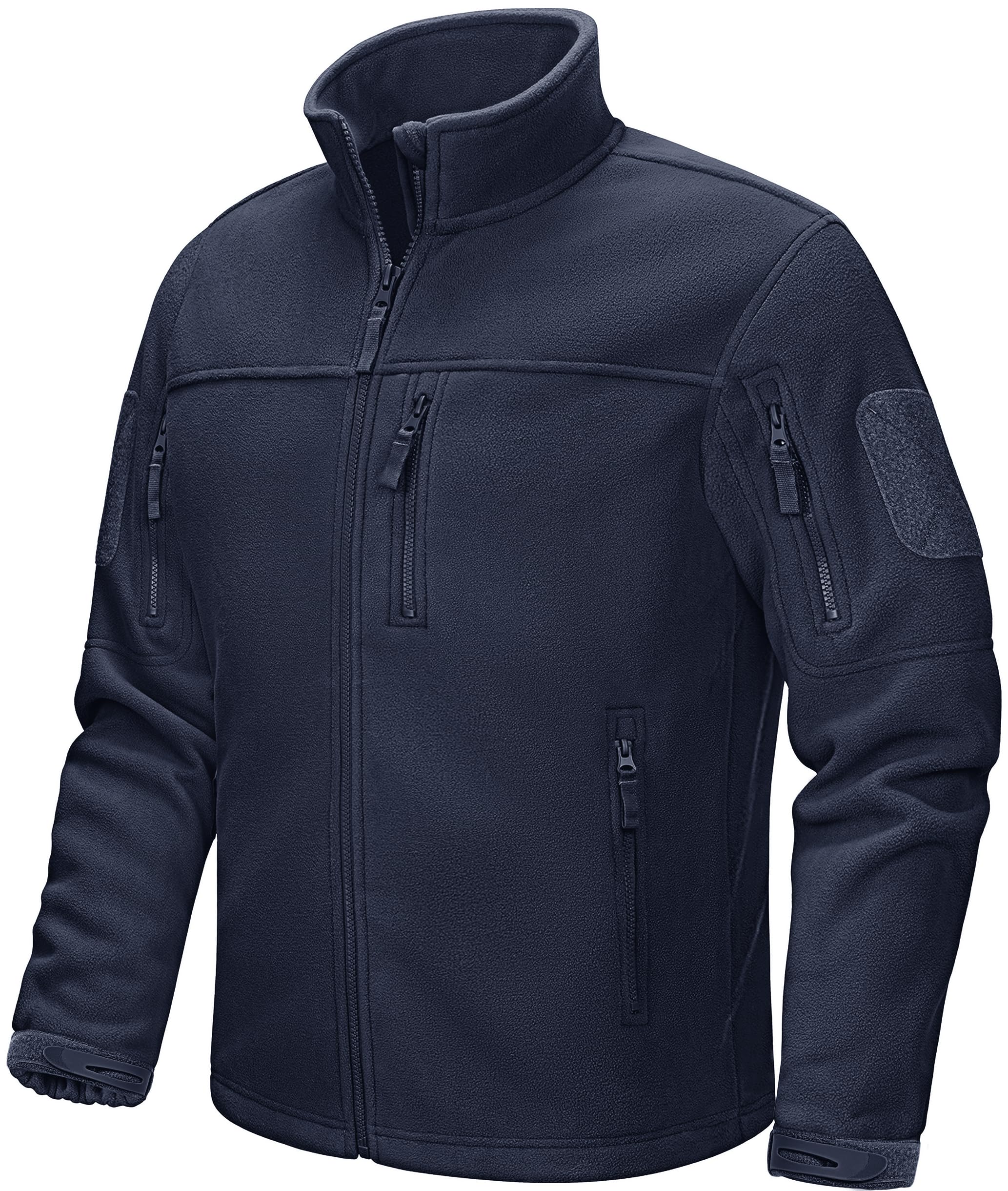 Men's Fleece Jacket Winter Tactical Full-Zip Coat Military Jackets Multi Pockets