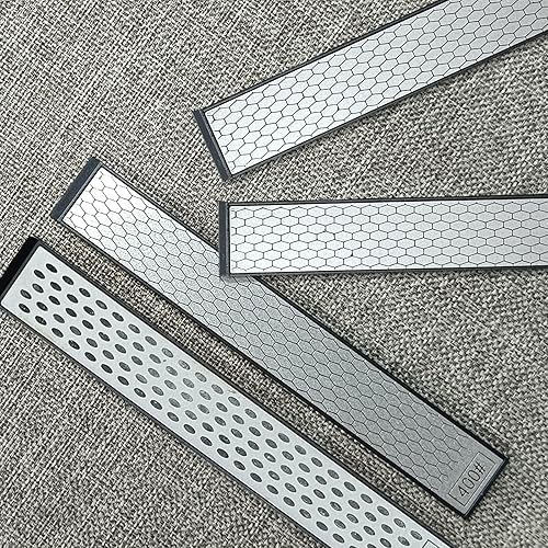 Miniatura 5 de Juego de piedras de afilar cuchillos de diamante, grano 240#400#600#1000#, piedras de afilar de diamante con una base antideslizante para afilador