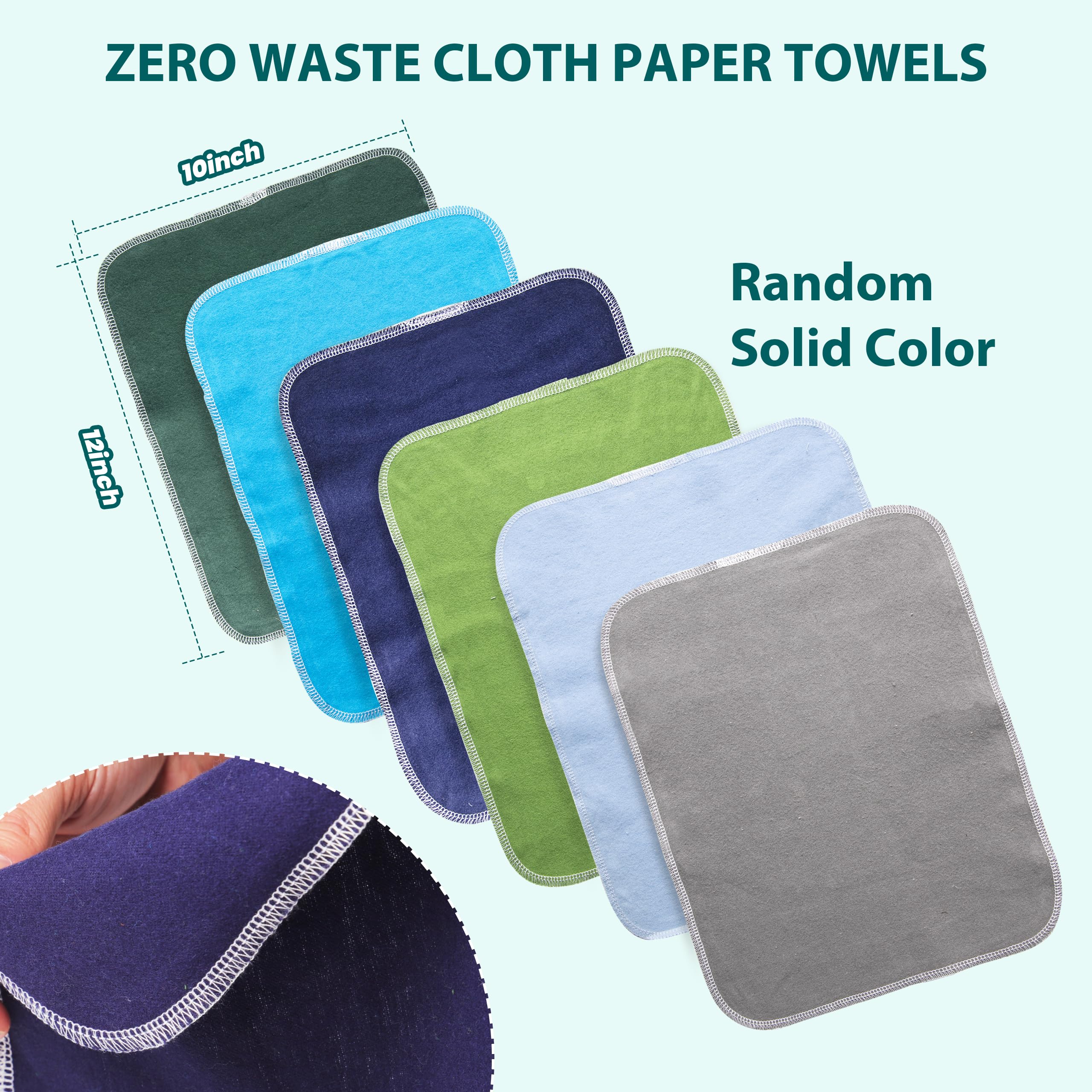 Wiederverwendbare Reinigungstücher – 2 Rollen à 50 Blatt, 25,4x25,4 Cm, Waschbar, Blau