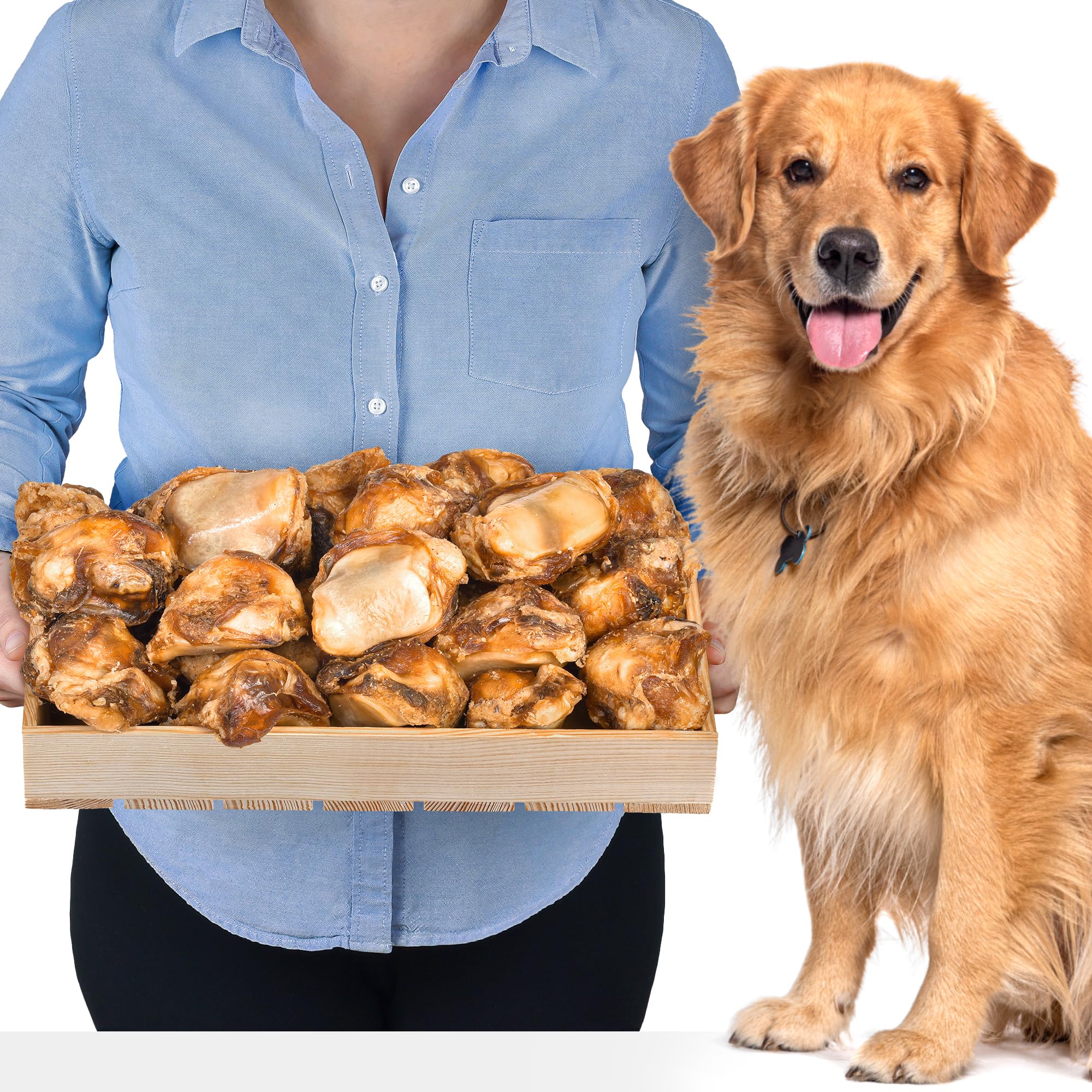 Beef Knees for Dogs 20 Pieces (3 kg) | Natural Long-Lasting Chew Snacks | Hypoallergenic Dental Care Treats | Low-Calorie Chew Bone Snack