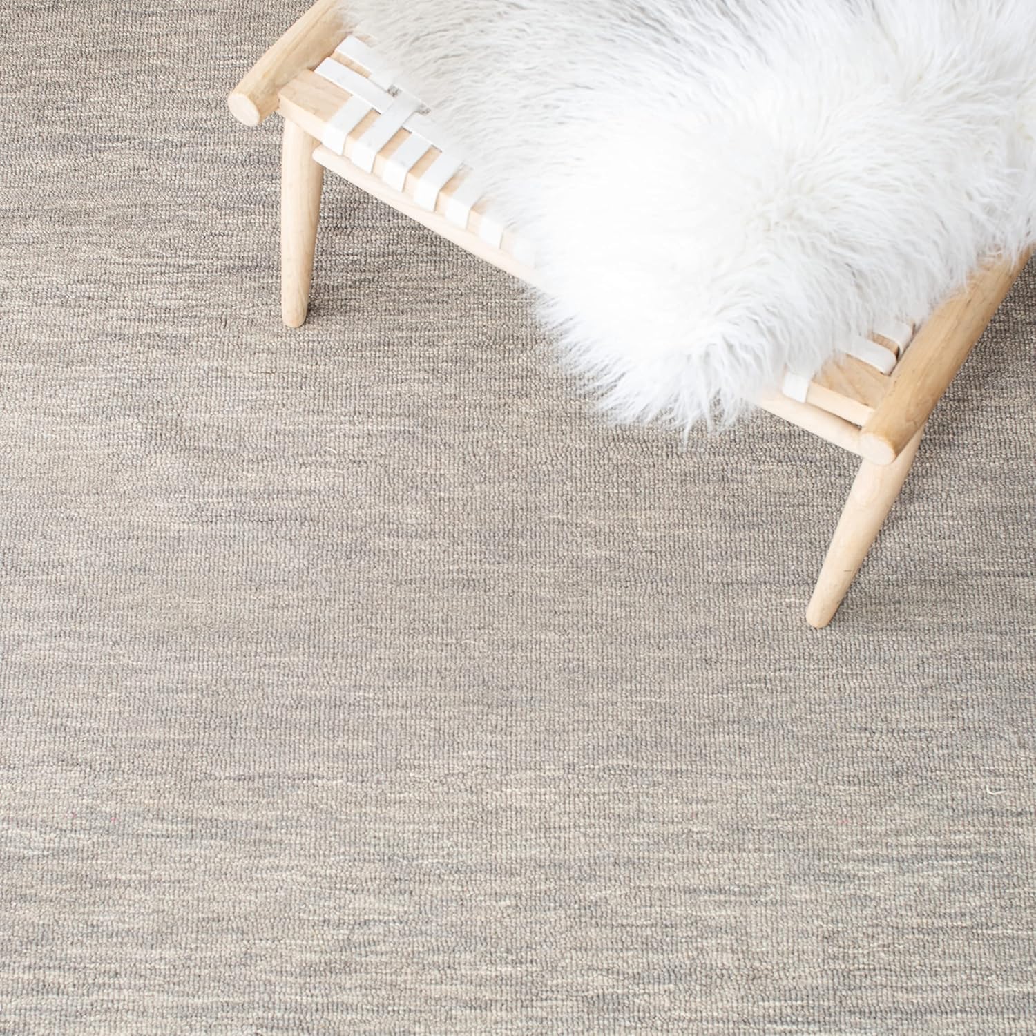 SAFAVIEH Area Rug 8x10 - Metro Collection - Large - Charcoal & Ivory, Handmade Wool, Stripe Pattern, Ideal for Living Room, Bedroom, Office, Dining Space (MET606H)