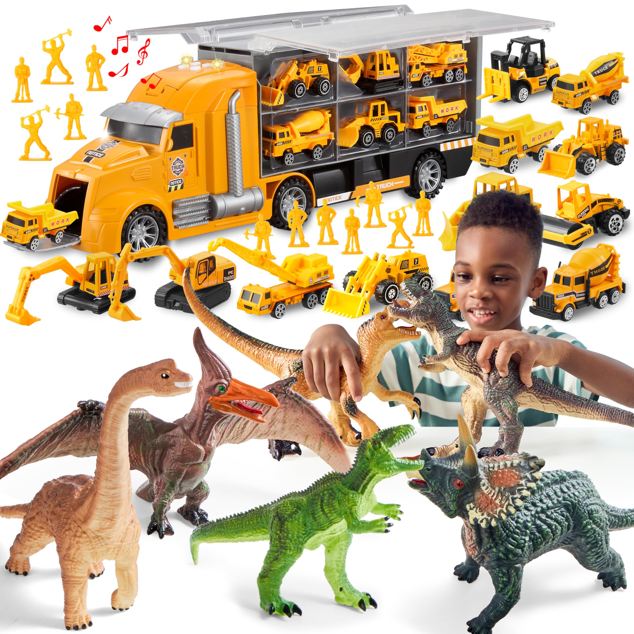 Amazon.com: JOYIN 25 in 1 Construction Truck Vehicle Toy Set and