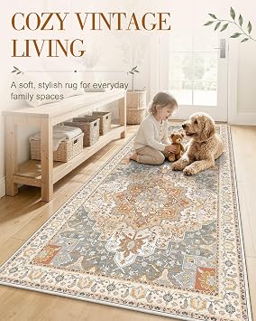 OLANLY 2x6 Washable Runner Rug, Soft Non Slip Carpet for Hallway Kitchen