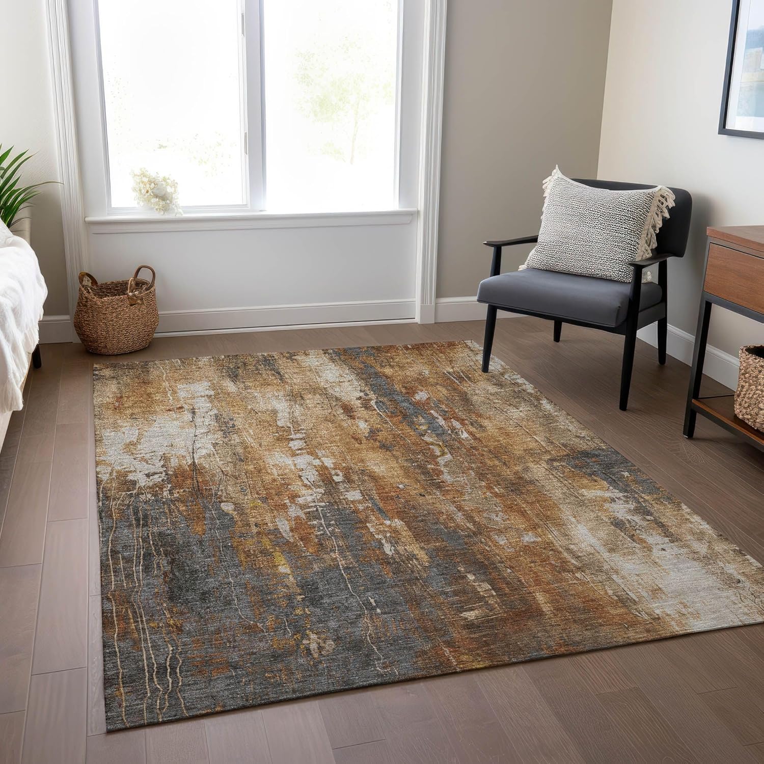 Addison Rugs Chantille ACN1683 Rust 3' x 5' Indoor/Outdoor, Machine Washable, Easy Clean, Non Shedding, Bedroom, Living Room, Dining Room, Kitchen, Patio Rug