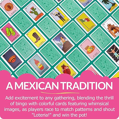 Miniatura 7 de Loteria  Juego tradicional de Loteria Mexicana  20 tablas resistentes al agua y baraja de cartas (tableros 1-20)