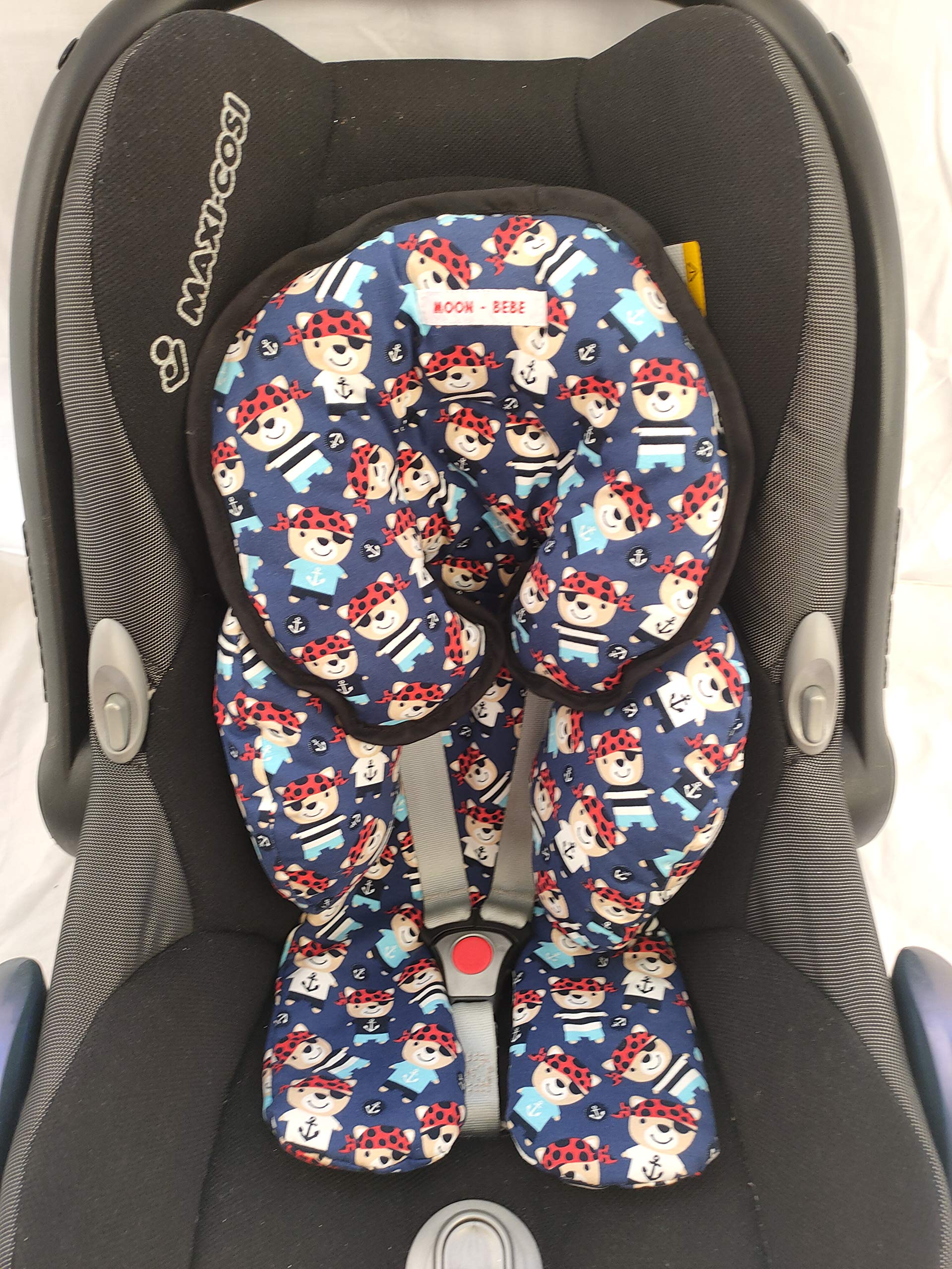 moon-bebe MaxiCosi, riduttore anallergico universale, PEBBLE Seggiolino auto e passeggino (Blu)