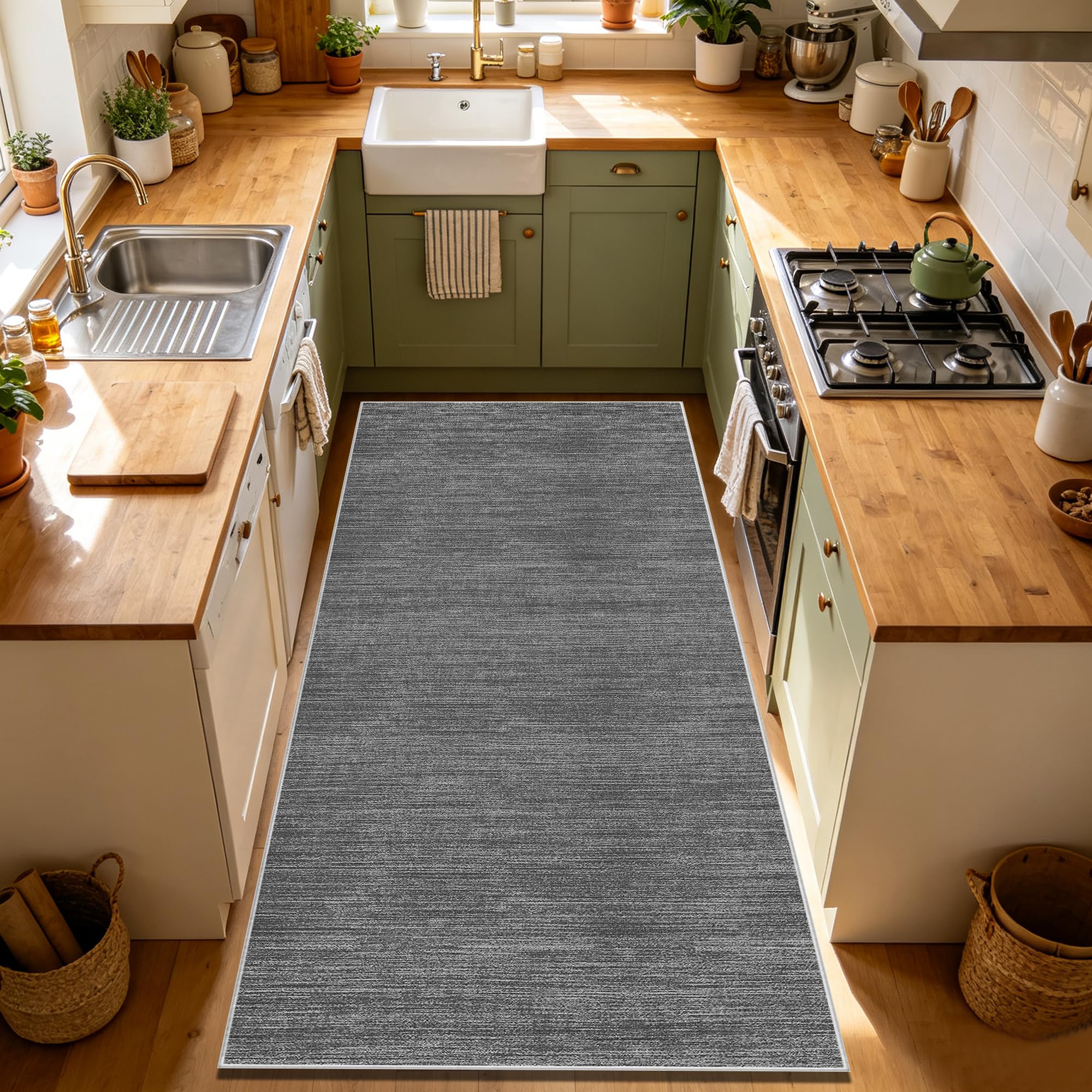 Tapis de passage couloir cuisine antidérapant et absorbant pour éviter les glissades