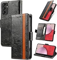 Vista 147 de Funda para Honor X7, Funda para Honor Play 30+ Plus Funda de piel sintética con ranuras para tarjetas Funda con soporte abatible Rojo