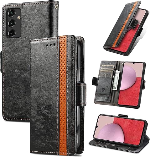 Miniatura 147 de Funda para Honor X7, Funda para Honor Play 30+ Plus Funda de piel sintética con ranuras para tarjetas Funda con soporte abatible Rojo