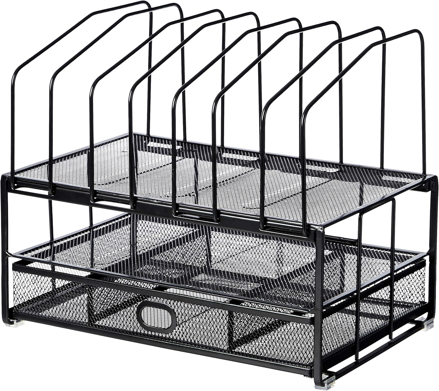  Basics Mesh Seven Slot File Organizer : Office Products