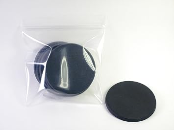 Value Pack of 6 - 60MM Round Black Miniature Dreadnought Model Bases for TableTop or Miniature WarGames