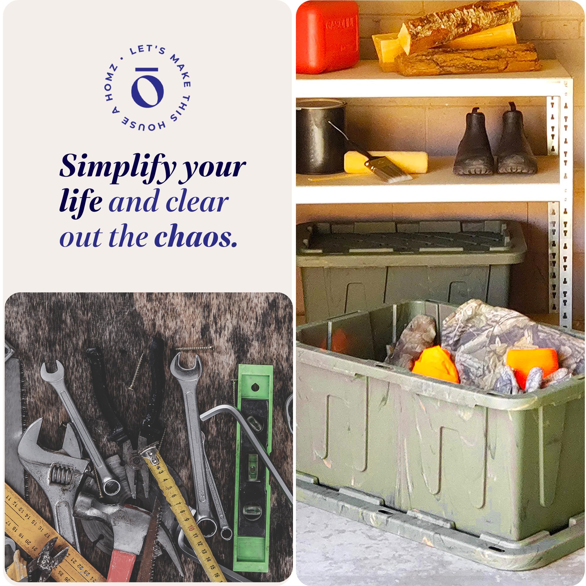 Homz Pack Durabilt Tote Heavy Duty Plastic Storage Bins