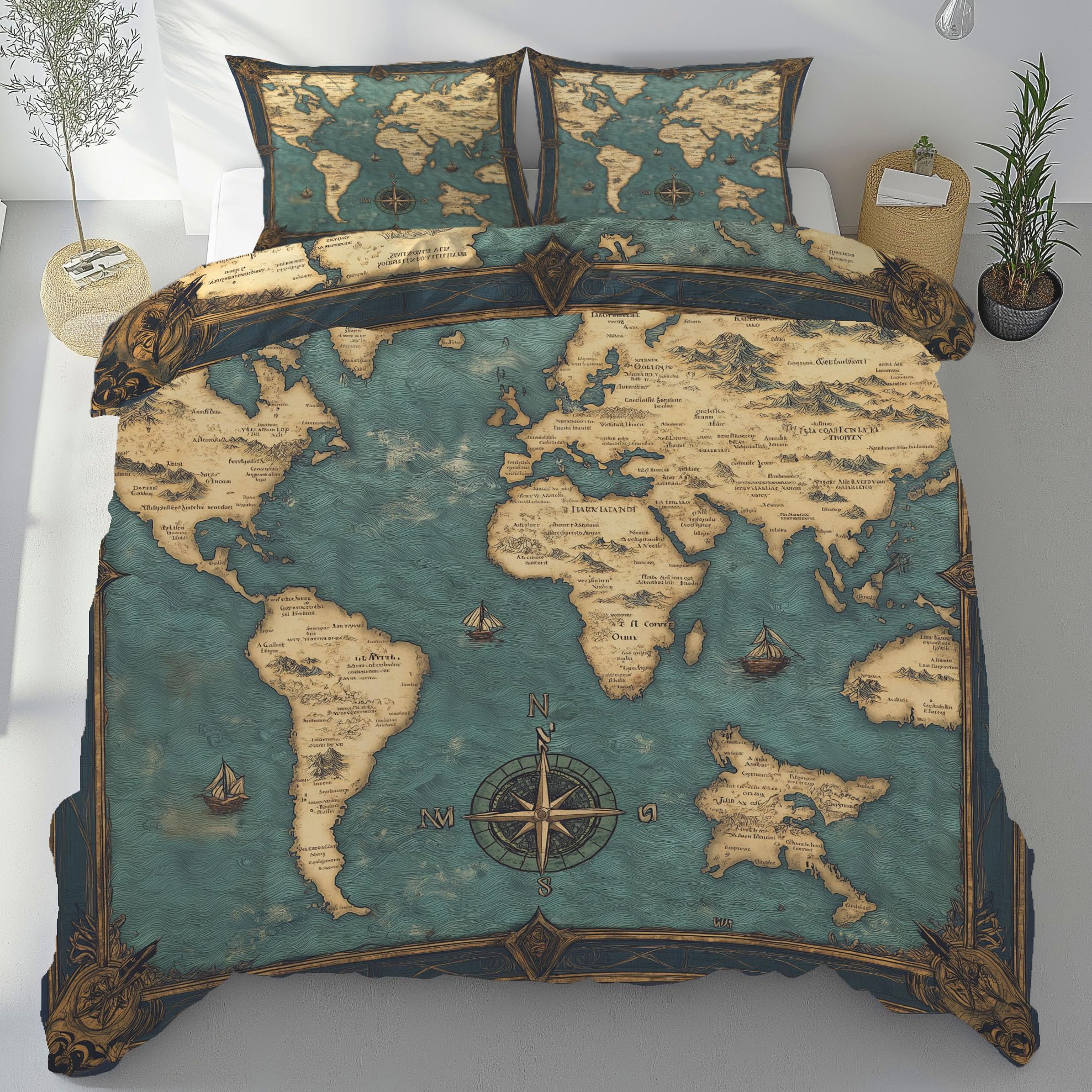 Housse de couette 140x200 fermeture eclair fini la couette qui glisse motif voilier