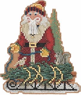 Norway Spruce Santa Beaded Counted Cross Stitch Ornament Kit Mill Hill 2022 Timberline Santas MH202233