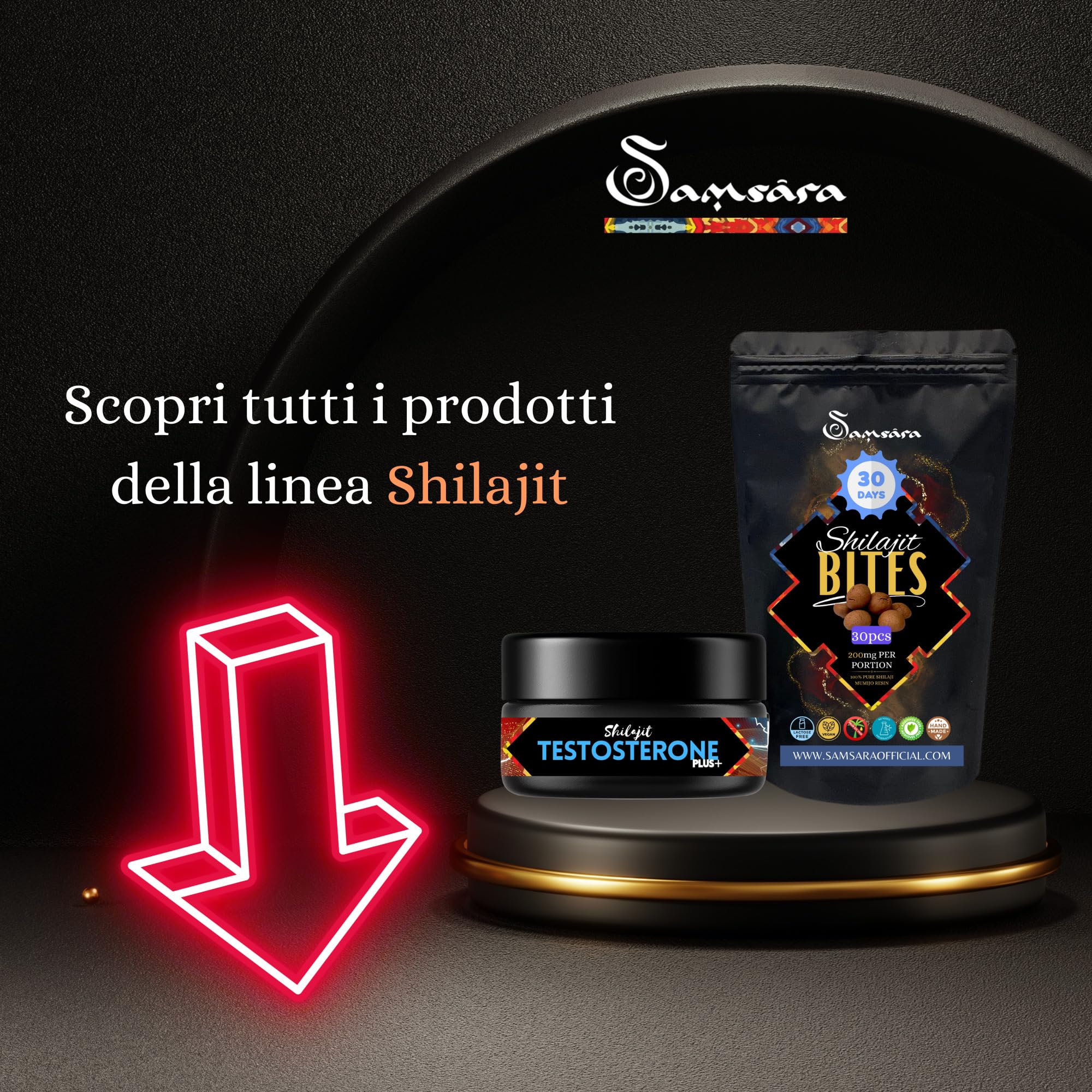 Shilajit Plus Potenziatore Naturale - Con Ashwagandha KSM-66, Tribulus Terrestris, Erbe Medicinali, Per Maggiore Vigore ed Energia, NO Bitter - 25 gr