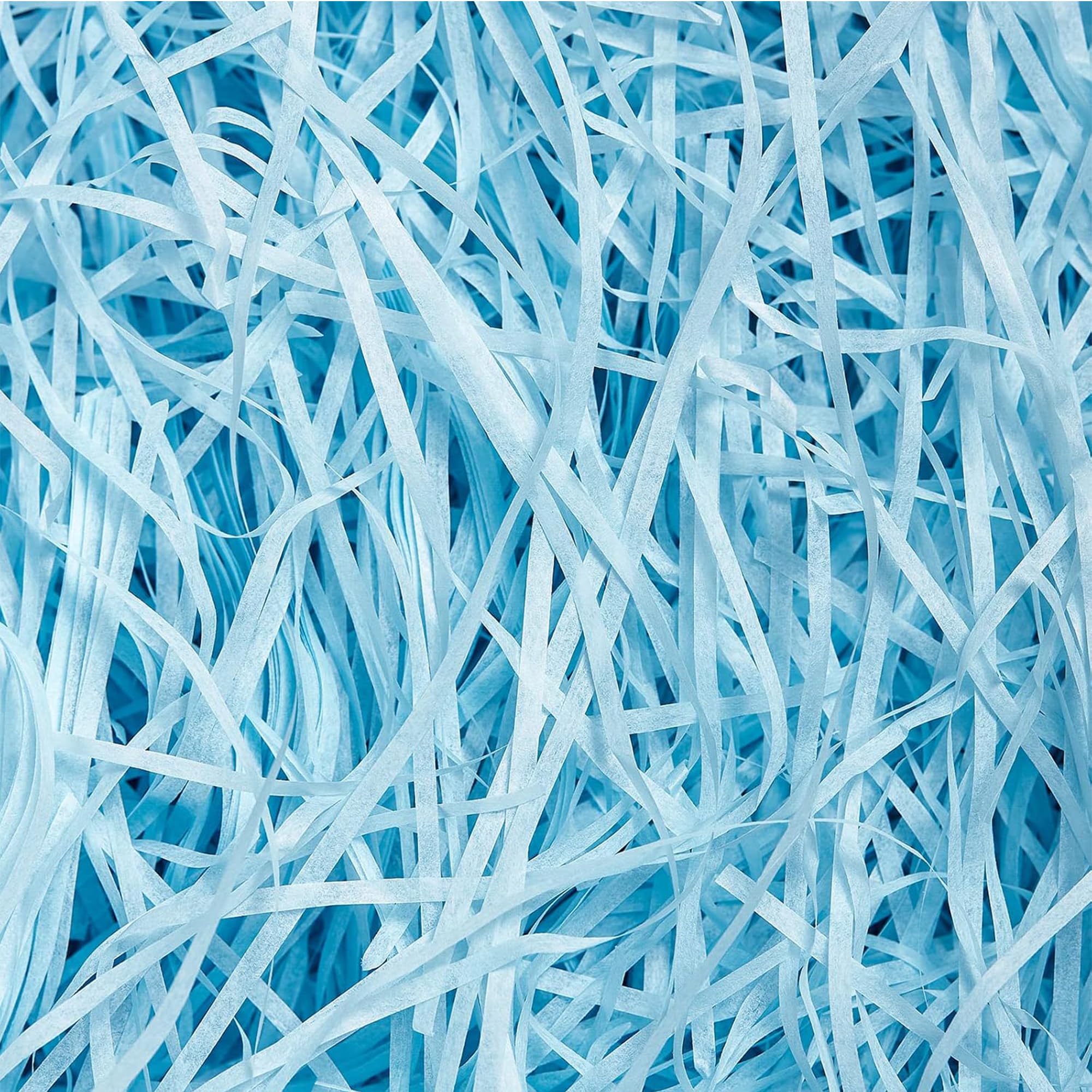 WedDecor 200g Turquoise Blue Shredded Tissue Paper for Gift Boxes, Dust Free Soft Packaging and Gift Wrapping Hamper Filler, Perfect Paper Shreds Basket Stuffing for Birthday, Weddings, DIY & Crafts