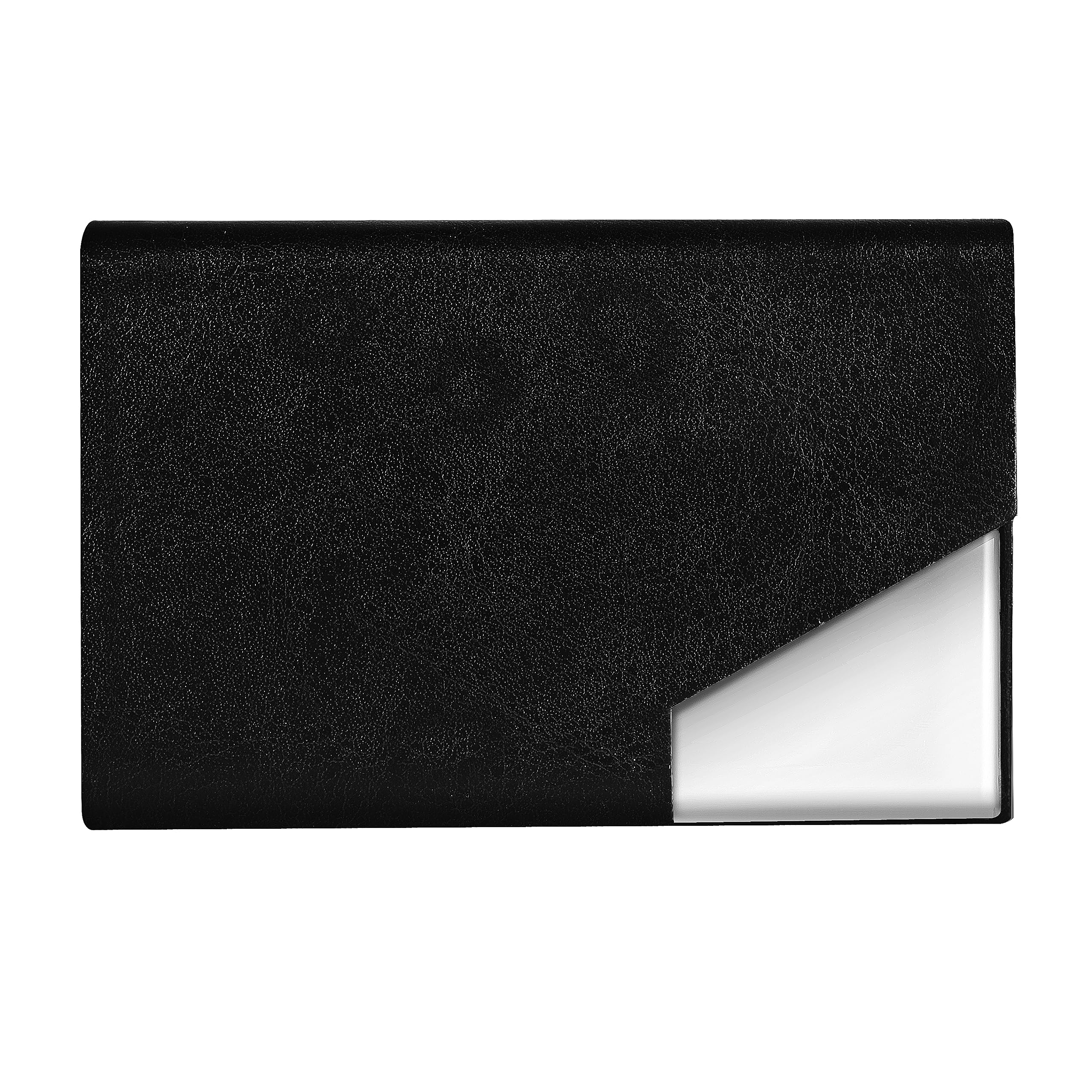 LOREM Black Small Pocket Sized Metal ID, Credit-Debit Card Holder with Magnetic Shut Button for Men & Women WL602-UF-A 1