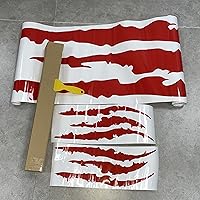 Vista 6 de 3 calcomanías de vinilo con marcas de garra para autos, para hombres (rojo)