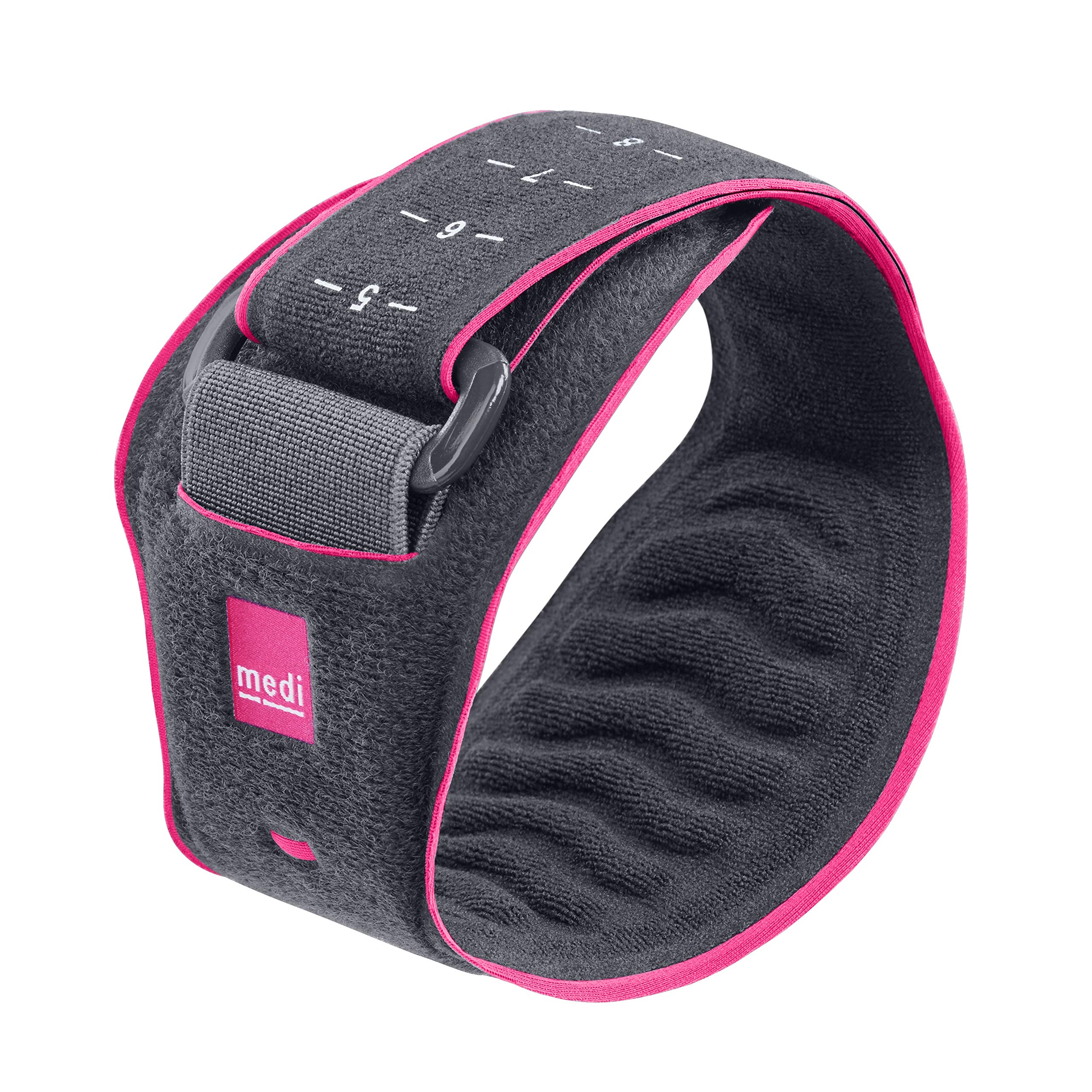 medi Epibrace - Epicondylitisspange unisex - grau/pink - Unterarmbandage zur Schmerzlinderung der Sehnenansätze - Beidseitig tragbar - Tennisarm oder Golferarm
