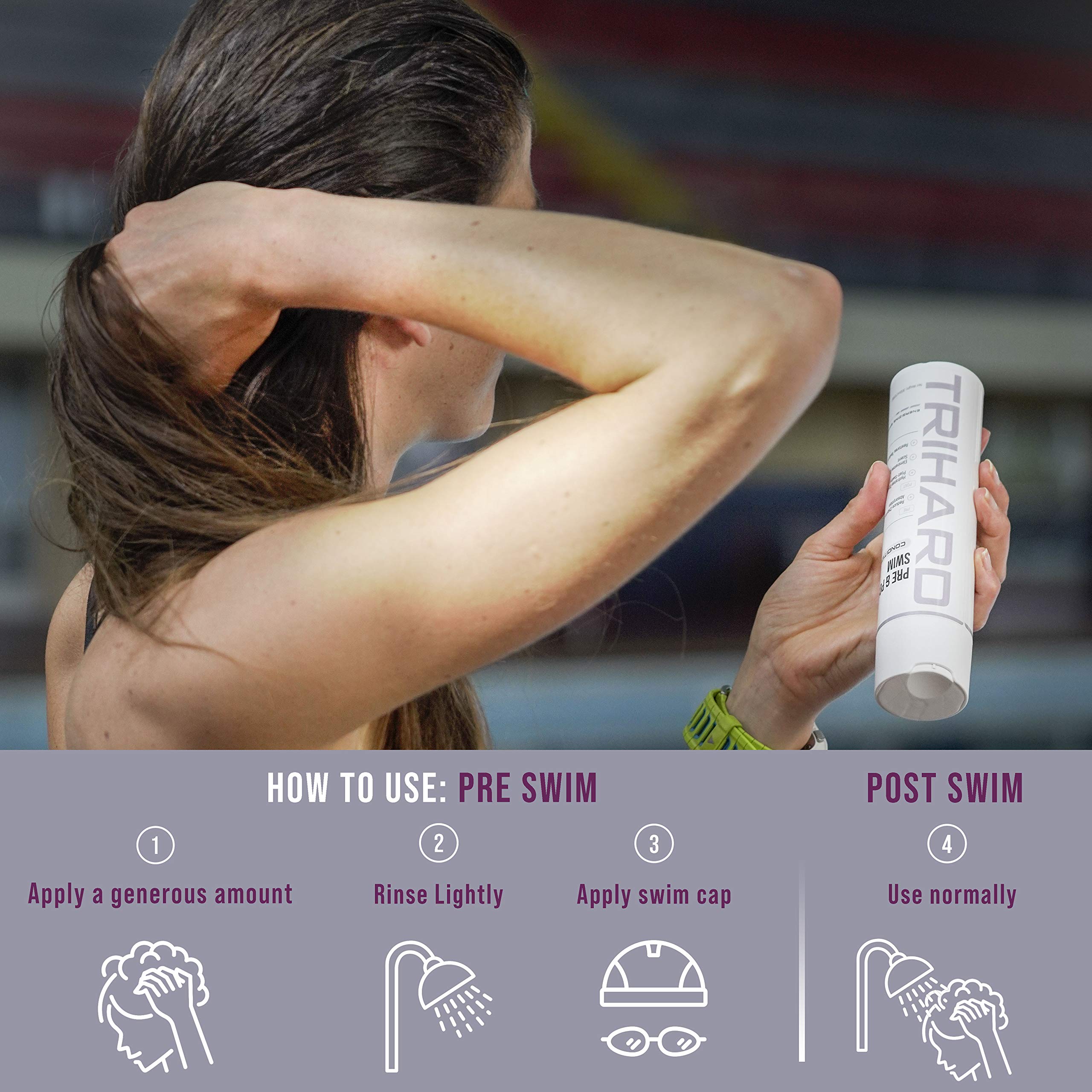 TRIHARD Swimmers Shampoo Extra Boost + Pre & Post Swim Conditioner