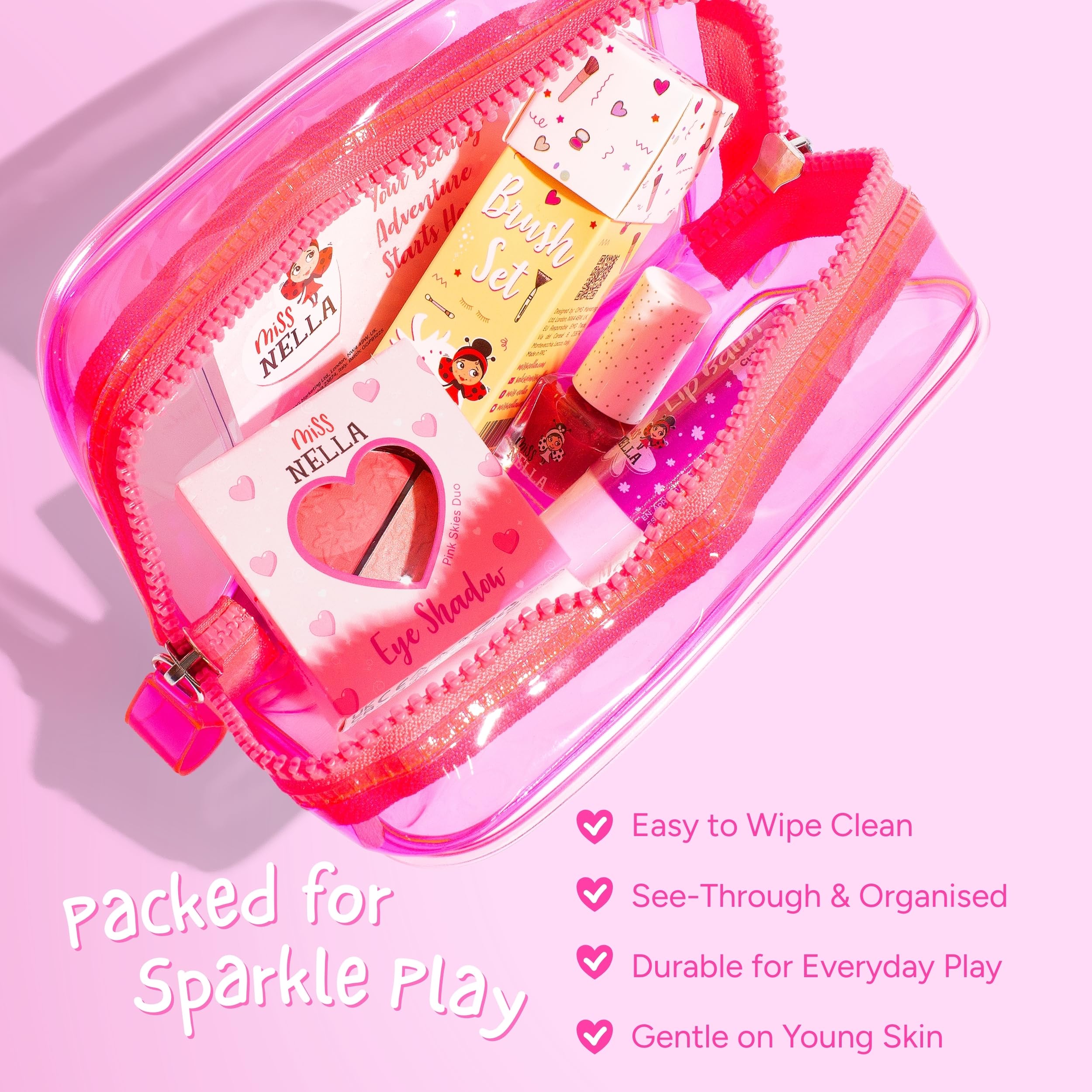 Miss Nella BORSA DELLE MERAVIGLIE Il perfetto set regalo di trousse per cosmetici per ragazze che amano vestirsi, come la mamma