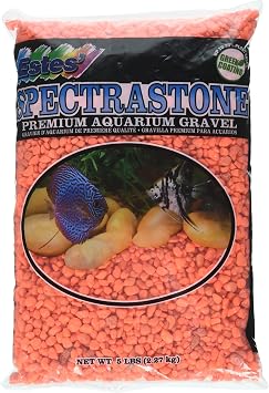 Spectrastone Permaglo Orange Aquarium Gravel for Freshwater Aquariums, 5-Pound Bag