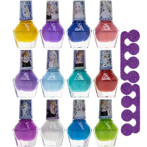 Miniatura 2 de Disney Frozen - Townley Girl - Juego de esmalte de uñas no tóxico a base de agua natural seguro y de secado rápido juego de regalo para niños y