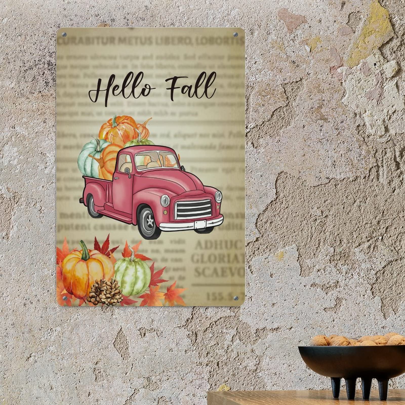 Cartello in tela con scritta Zucca Patch: decorazione autunnale rustica in stile fattoria