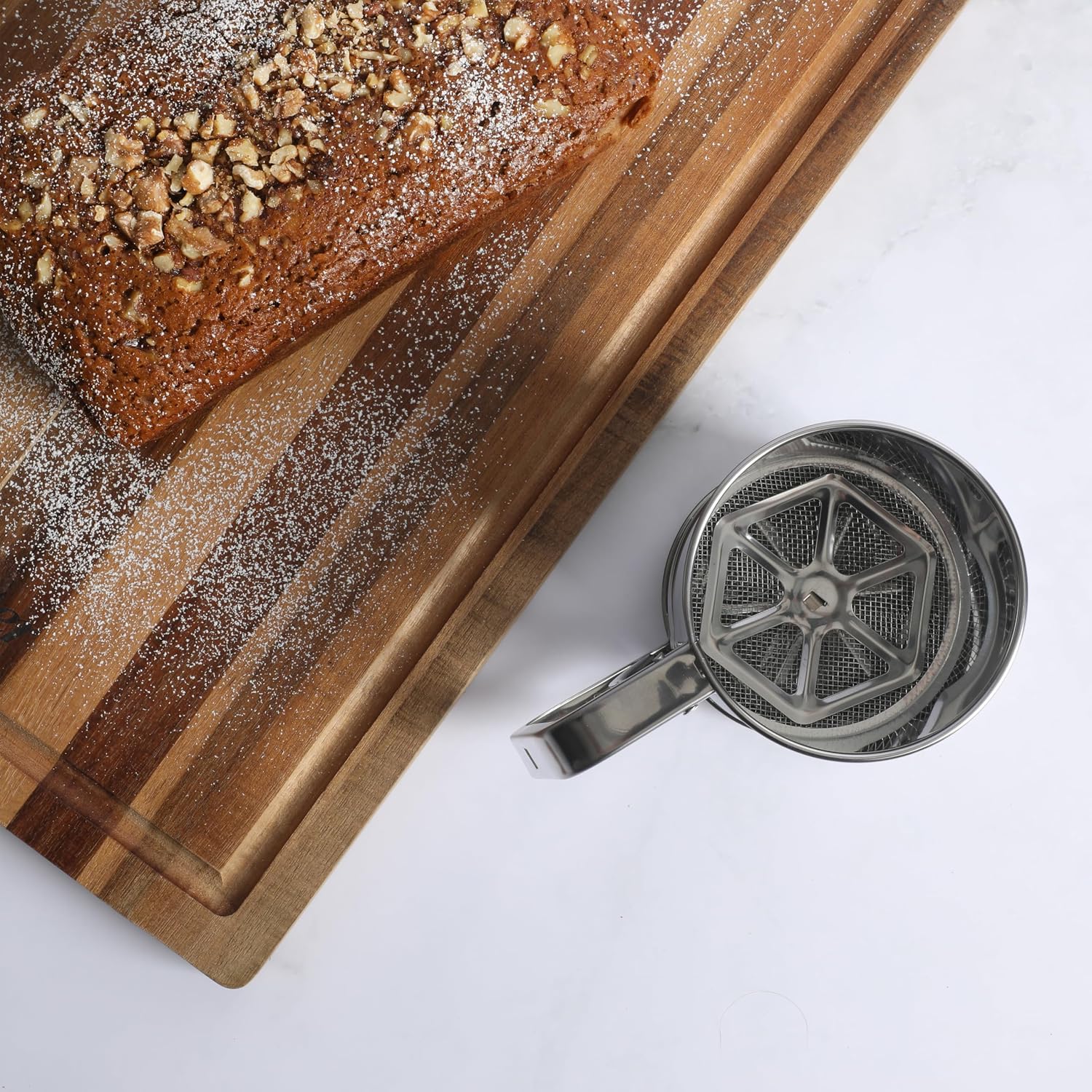 Oster Helmsdale 2 Cup Stainless Steel Flour Sifter for Baking for Crank Sifter