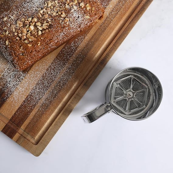 Oster Helmsdale 2 Cup Stainless Steel Flour Sifter for Baking for Crank Sifter